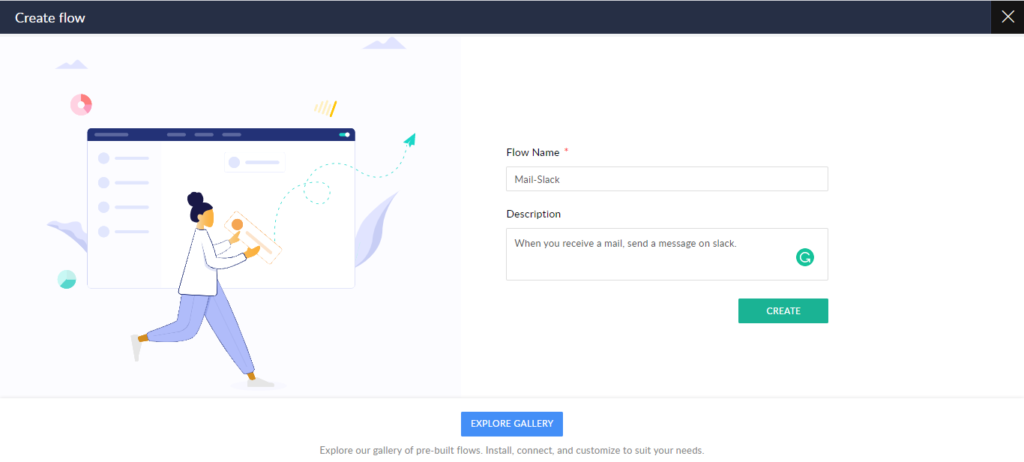 create flow zoho