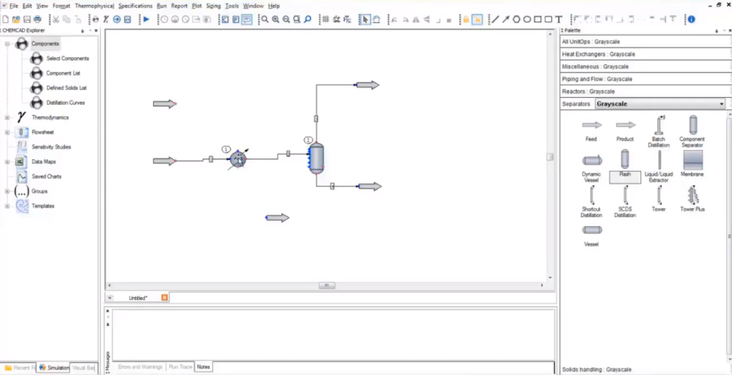 draw flowsheet