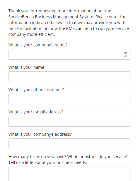 ServiceBench free demo