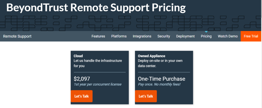 Bomgar vs TeamViewer
Bomgar pricing