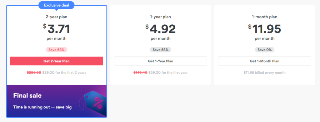 NordVPN pricing