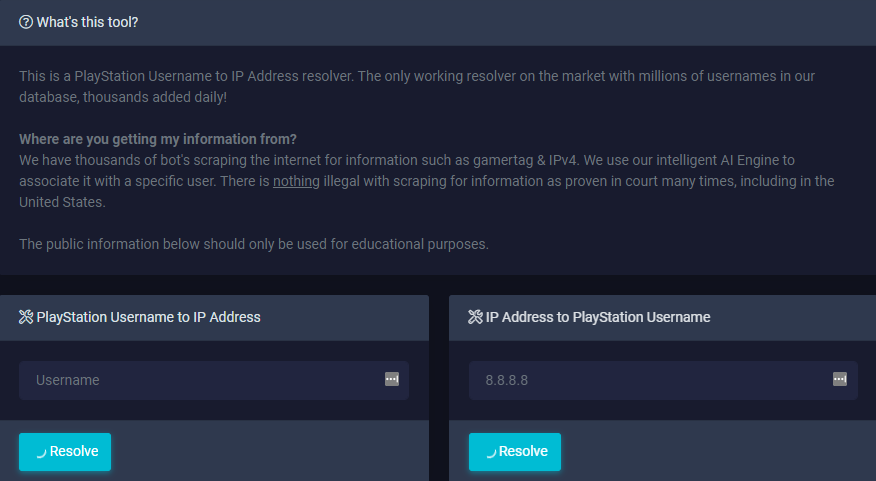 Gamertag and PSN Username Resolvers