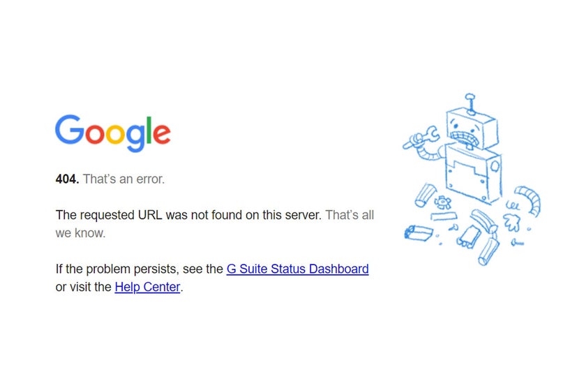 Google Calendar 404 Error