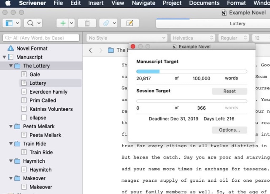 Scrivener process tracking
