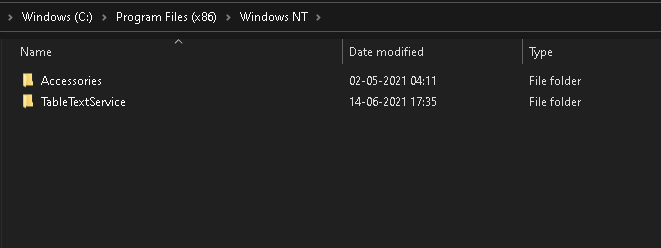 Windows NT Folder
