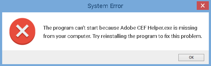 adobe cef helper not responding mac