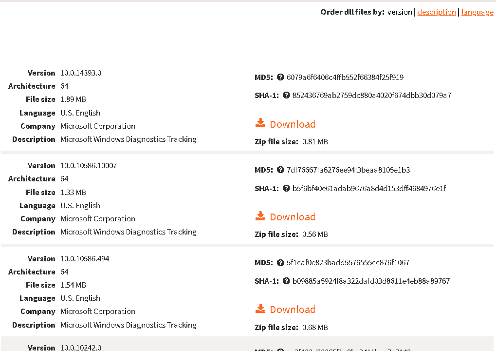 Downlaod and replace the DiagTrack.dll