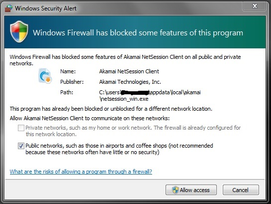 windows security alert