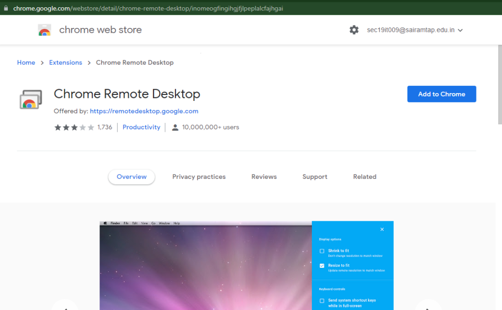 Add Chrome Remote Desktop