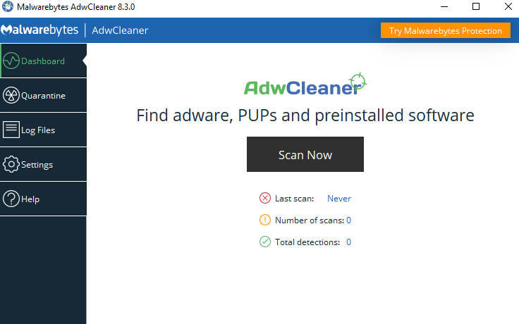 AdwCleaner Scan