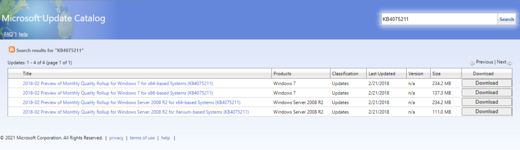 download page for kb4075211
