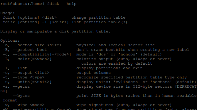 sata fdisk on lubuntu system