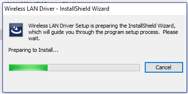 LAN Driver being installed.