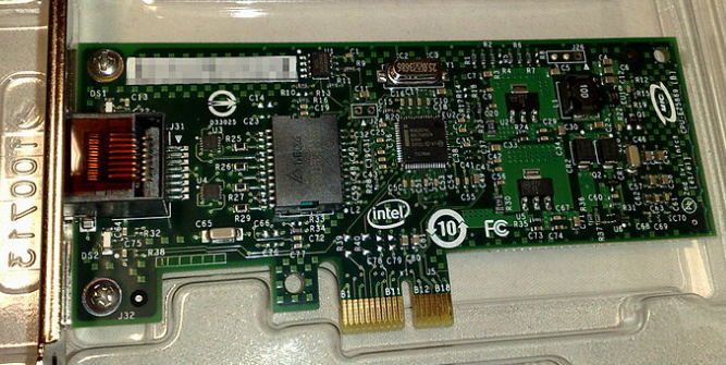 A PCIe x1 NIC. (image credit: Wikipedia)