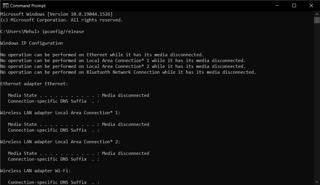 TCP/IP Reset