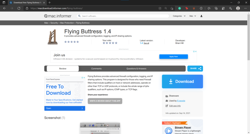Flying Buttress for MacOS