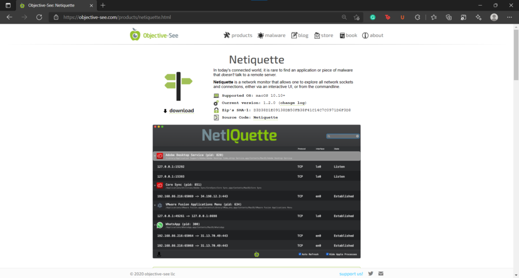 Netiquette by Objective-See for MacOS