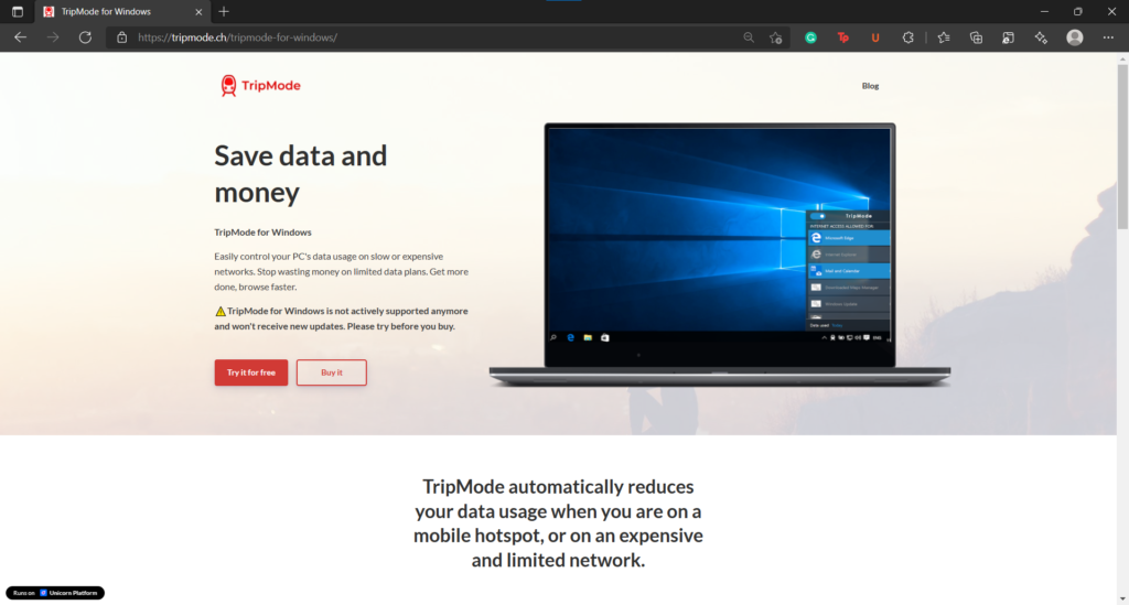 TripMode for Windows