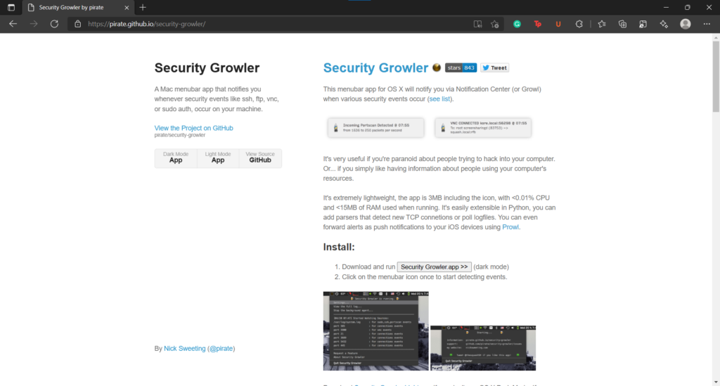 Security Growler for MacOS