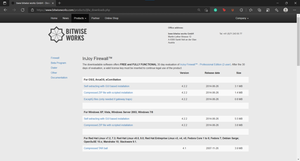 InJoy Firewall for Linux