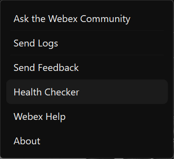 Cisco Webex Help Section