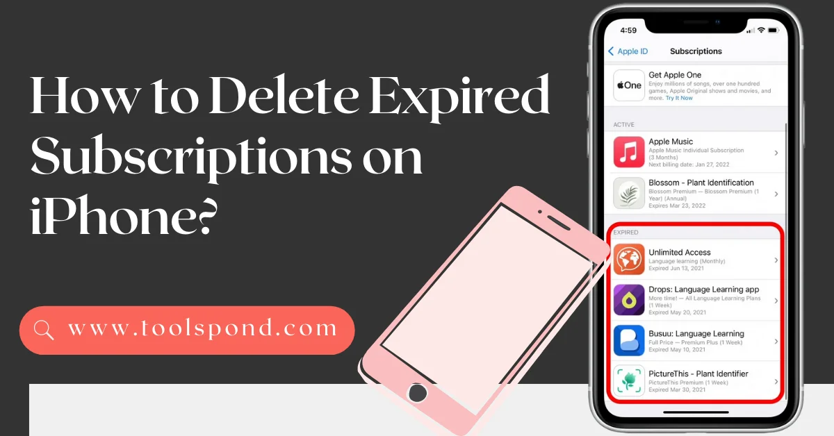 How to delete expired subscriptions on Iphone