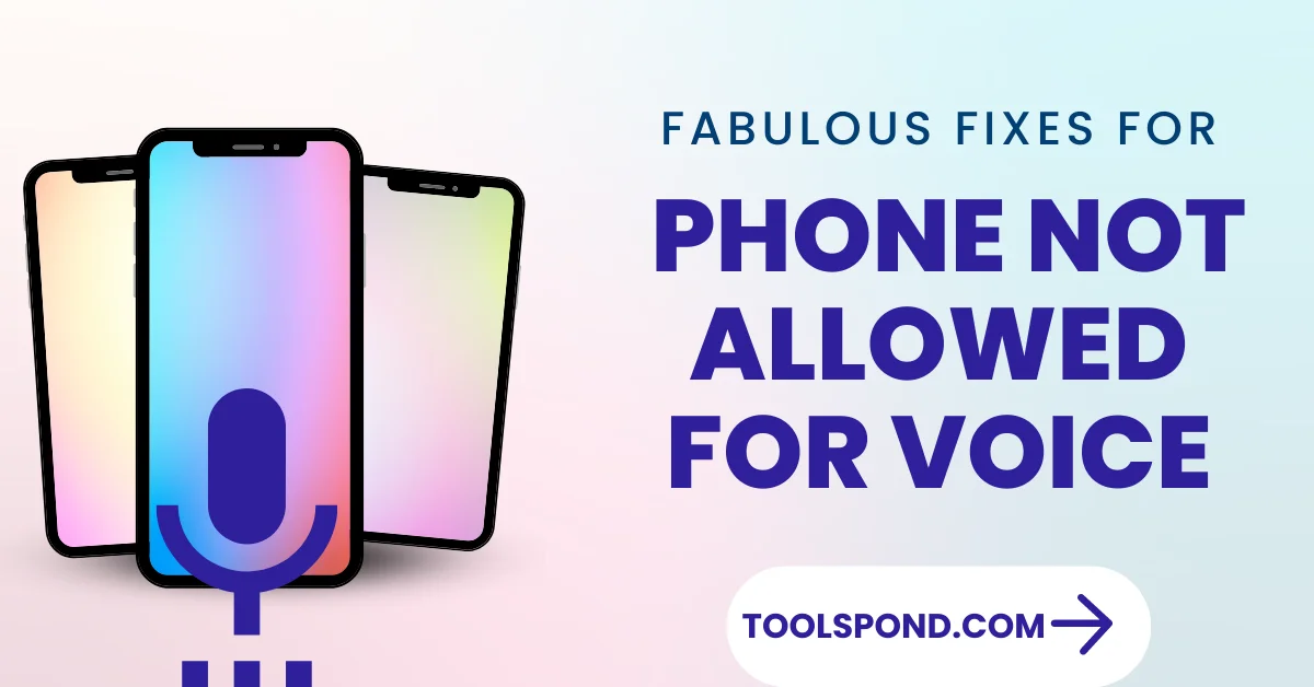 Phone Not Allowed for Voice